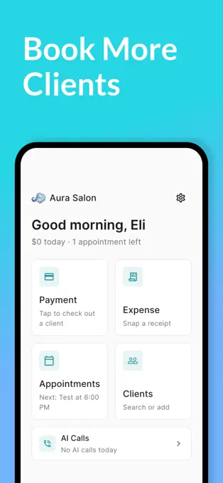 Book more clients — your salon dashboard